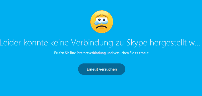 Weinendes Skype